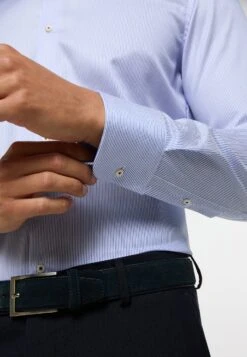 Eterna Gestreiftes Slim Fit - Zakelijk Overhemd - Royal Blau -Eterna c0d338f2e9e847d2a0e2ce7723f86707