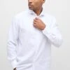 Eterna Langarm Comfort Fit Unifarben - Zakelijk Overhemd - Weiß -Eterna c2ab3ef599ff431389226b10b3d2c126