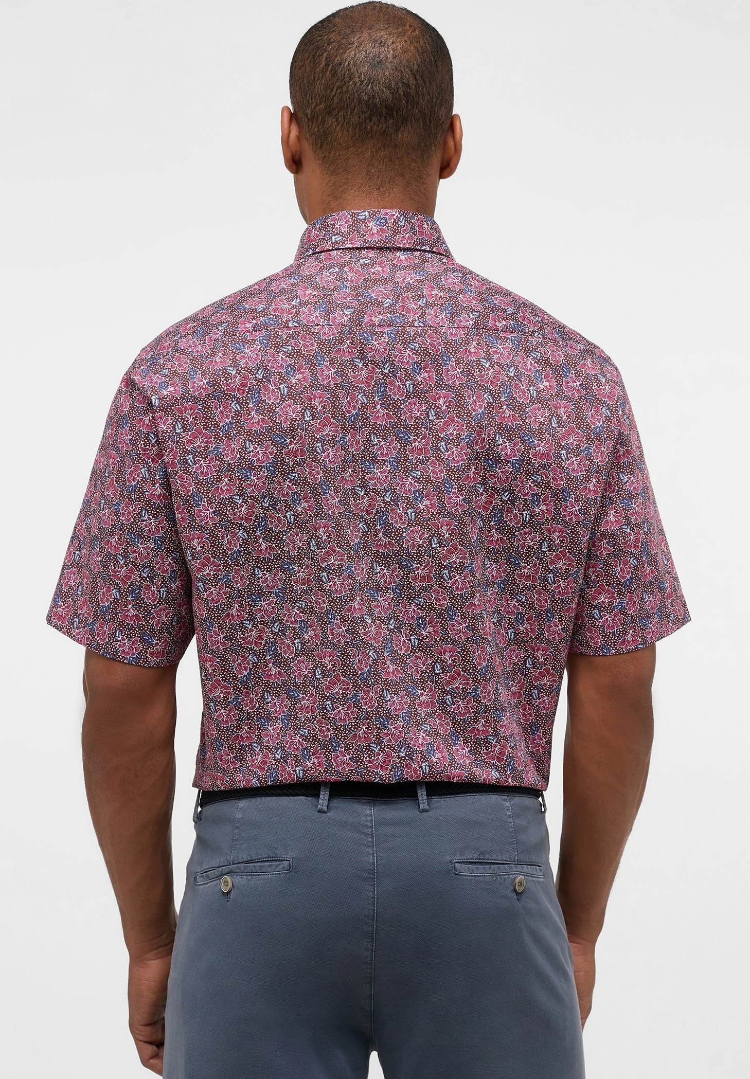 Eterna Bedrucktes Kurzarm Comfort Fit - Overhemd - Rot 4 Eterna Bedrucktes Kurzarm Comfort Fit - Overhemd - Rot - Afbeelding 2