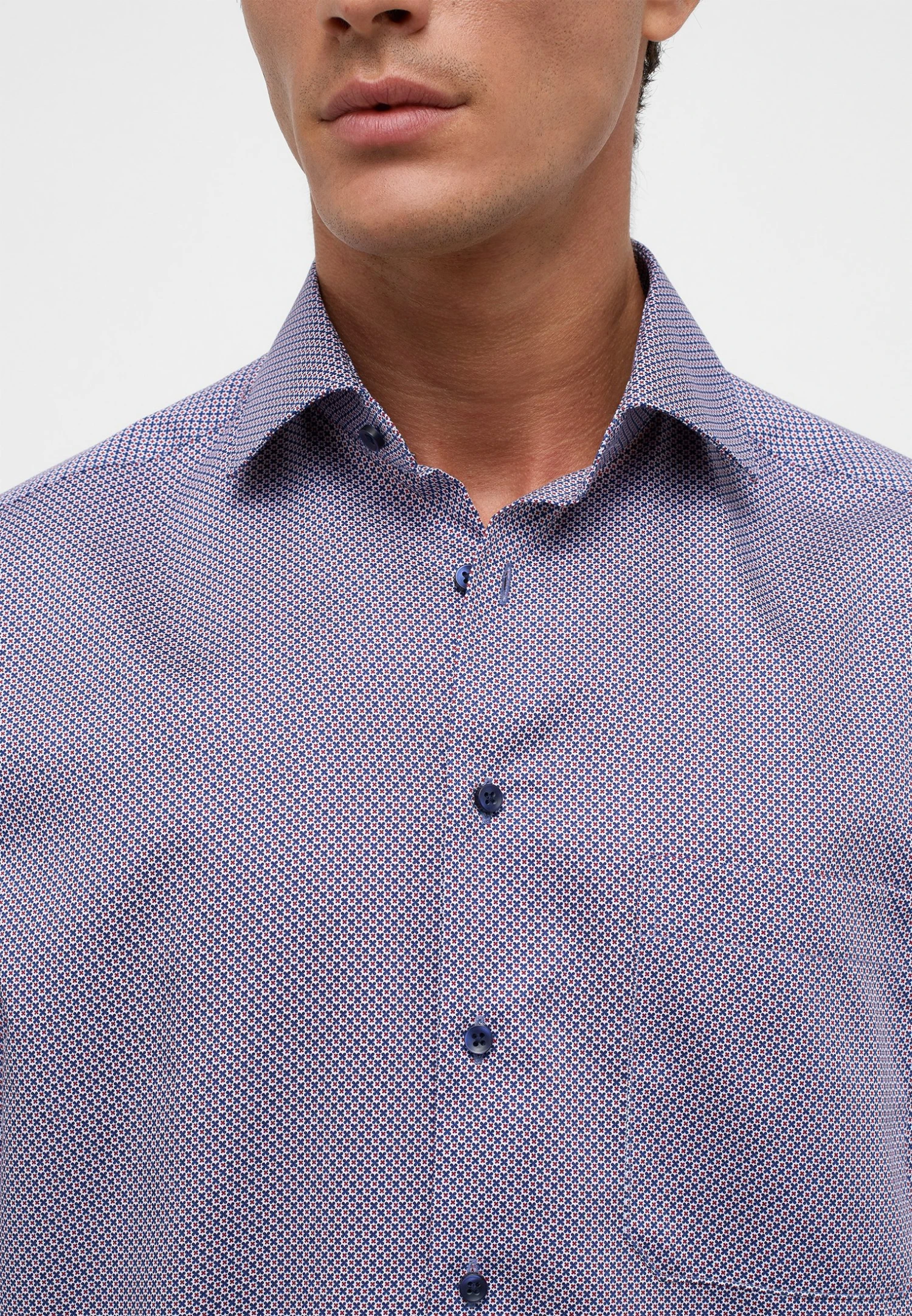 Eterna Print Comfort Fit - Overhemd - Rot 5 Eterna Print Comfort Fit - Overhemd - Rot - Afbeelding 3