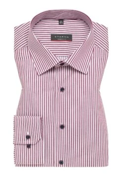 Eterna Gestreiftes TwillModern Fit - Overhemd - Berry -Eterna c70b7bd2eb3948a099e6900106197e63