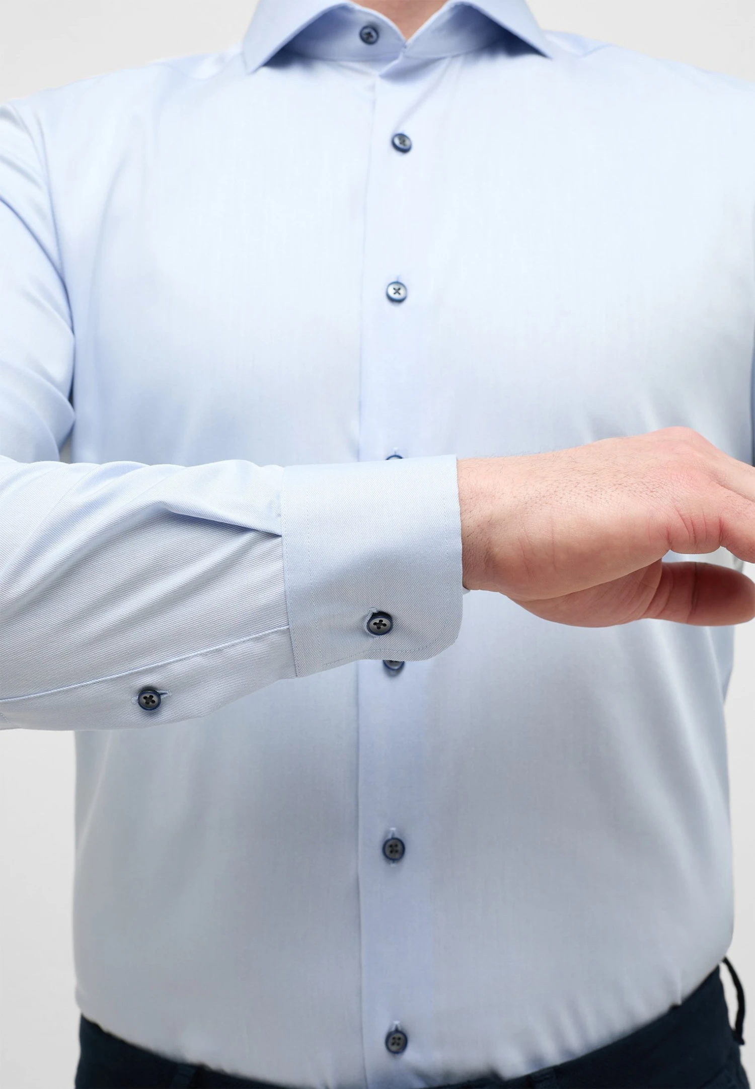Eterna Slim Fit - Zakelijk Overhemd - Himmelblau 5 Eterna Slim Fit - Zakelijk Overhemd - Himmelblau - Afbeelding 3