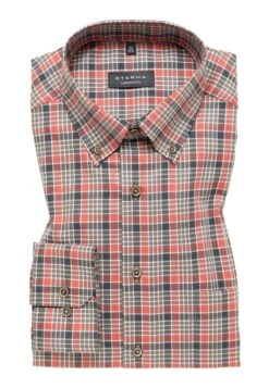 Eterna Kariertes Comfort Fit - Overhemd - Rusty Red -Eterna c93cfadde0484776967d97fd56b52c42