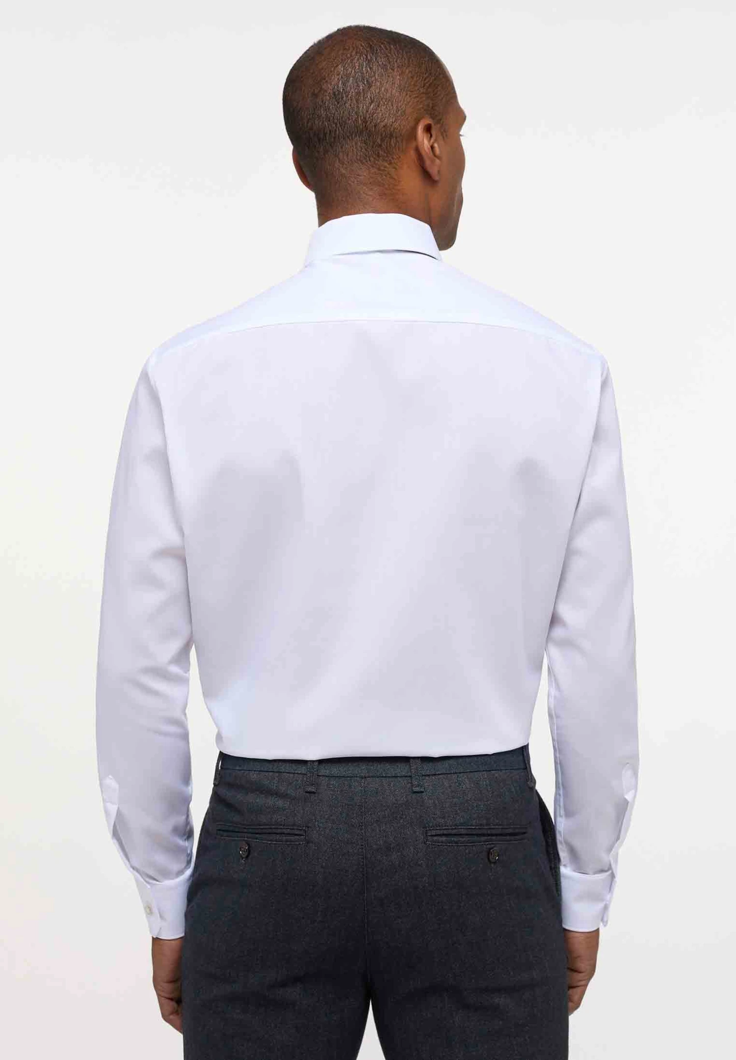 Eterna Unifarbenes Popeline-Hemd - Comfort Fit - Zakelijk Overhemd - Weiß 4 Eterna Unifarbenes Popeline-Hemd - Comfort Fit - Zakelijk Overhemd - Weiß - Afbeelding 2