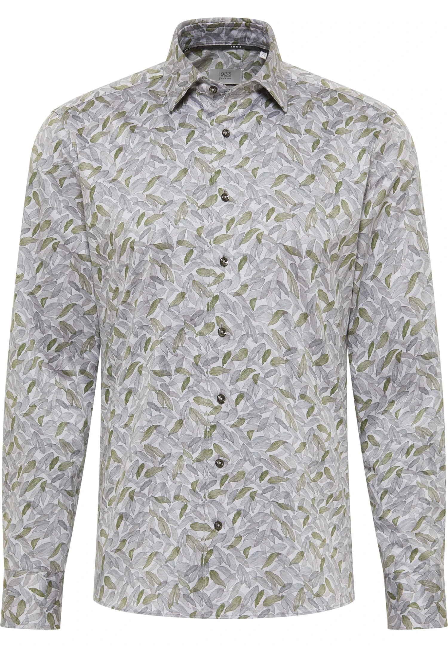 Eterna Bedrucktes Soft Tailoring- Overhemd - Grün 6 Eterna Bedrucktes Soft Tailoring- Overhemd - Grün - Afbeelding 4