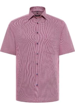 Eterna Strukturiertes Kurzarm Modern Fit - Overhemd - Rot -Eterna cbd802b8f8f44a30a3d62ec82f41efea