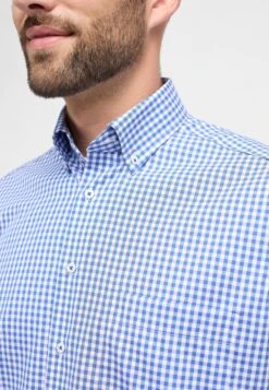 Eterna Kariertes Kurzarm Comfort Fit - Overhemd - Royal Blau 10 Eterna Kariertes Kurzarm Comfort Fit - Overhemd - Royal Blau -Eterna cc09c1d7b52d4c209ccd6361b7ac816e