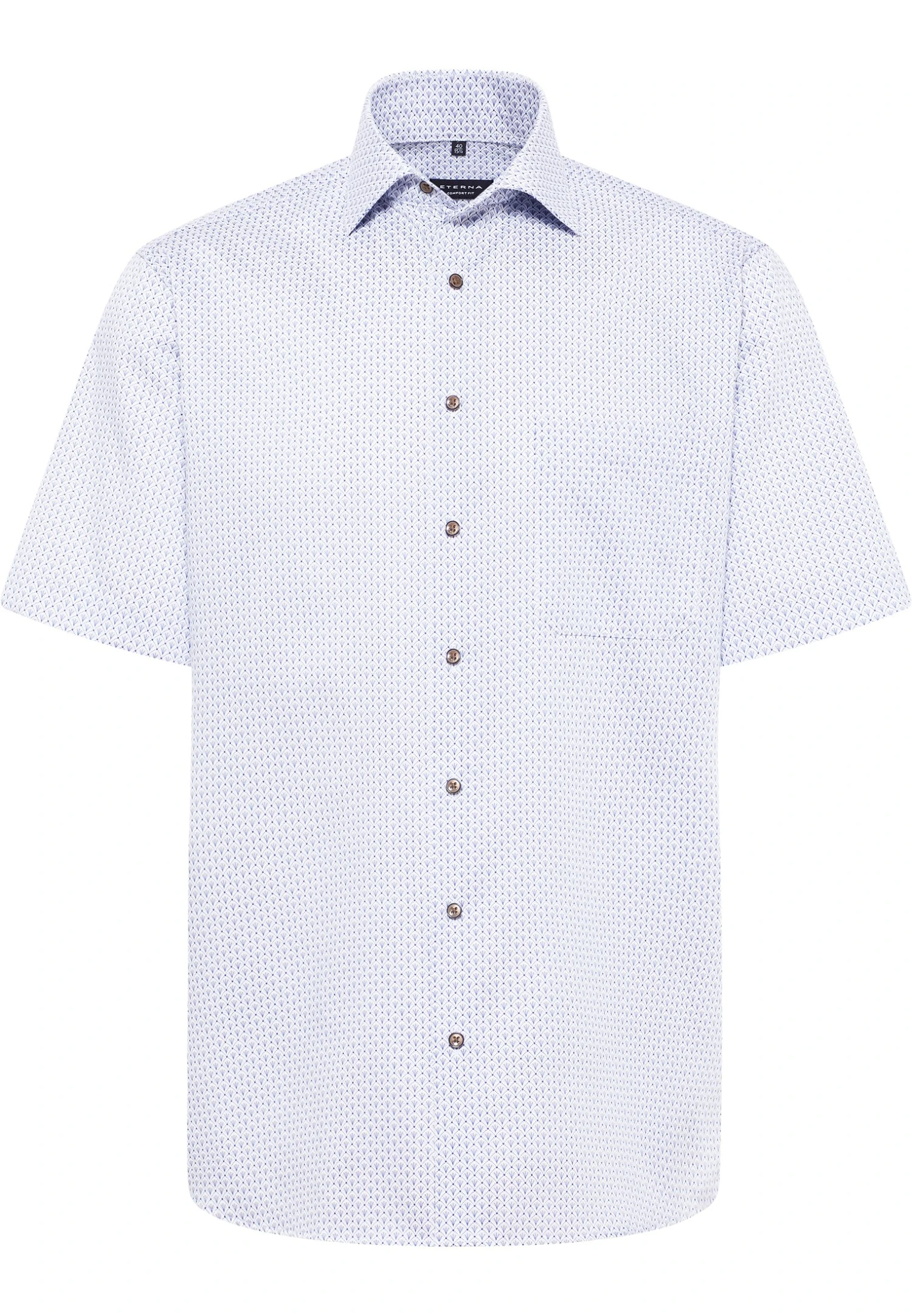 Eterna Bedrucktes Kurzarm Comfort Fit - Overhemd - Sand 6 Eterna Bedrucktes Kurzarm Comfort Fit - Overhemd - Sand - Afbeelding 4