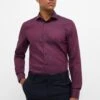 Eterna Struktur Slim Fit - Zakelijk Overhemd - Bordeaux -Eterna cf916568322643b3af0bdd4a3b3000f3