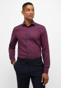 Eterna Struktur Slim Fit - Zakelijk Overhemd - Bordeaux