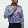 Eterna Performance Modern Fit - Overhemd - Weiß Navy -Eterna cfcef0a10e084c5da9205cde326c875b