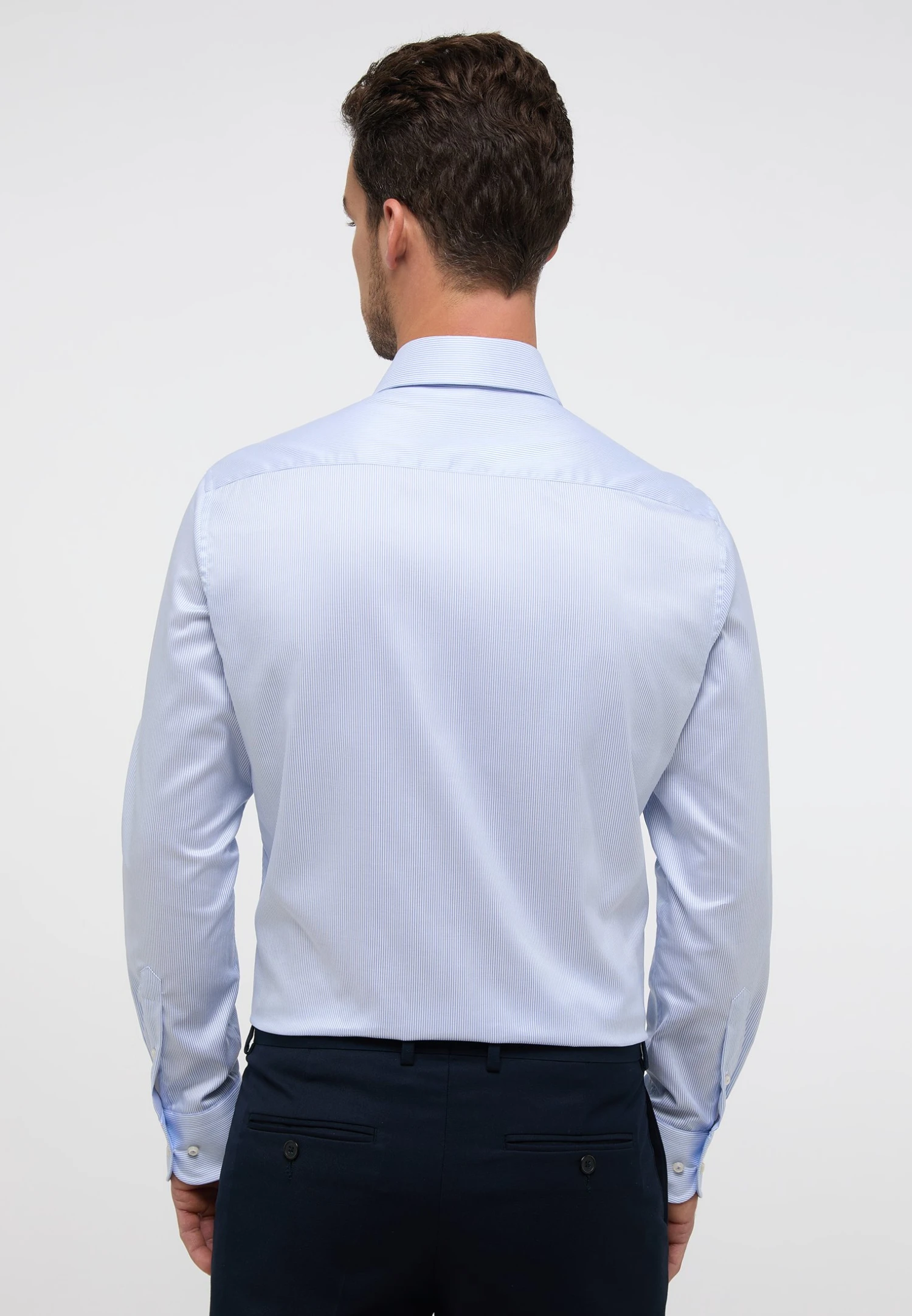 Eterna Gestreiftes Twill Modern Fit - Zakelijk Overhemd - Hellblau 4 Eterna Gestreiftes Twill Modern Fit - Zakelijk Overhemd - Hellblau - Afbeelding 2