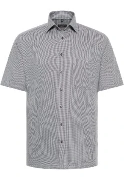 Eterna Strukturiertes Kurzarm Modern Fit - Overhemd - Grau -Eterna d17b6c6608f847e38cd10337e296a69b