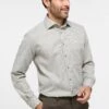 Eterna Struktur Comfort Fit - Zakelijk Overhemd - Khaki -Eterna d1ba044cfb3a49ff94a86303bff2237c