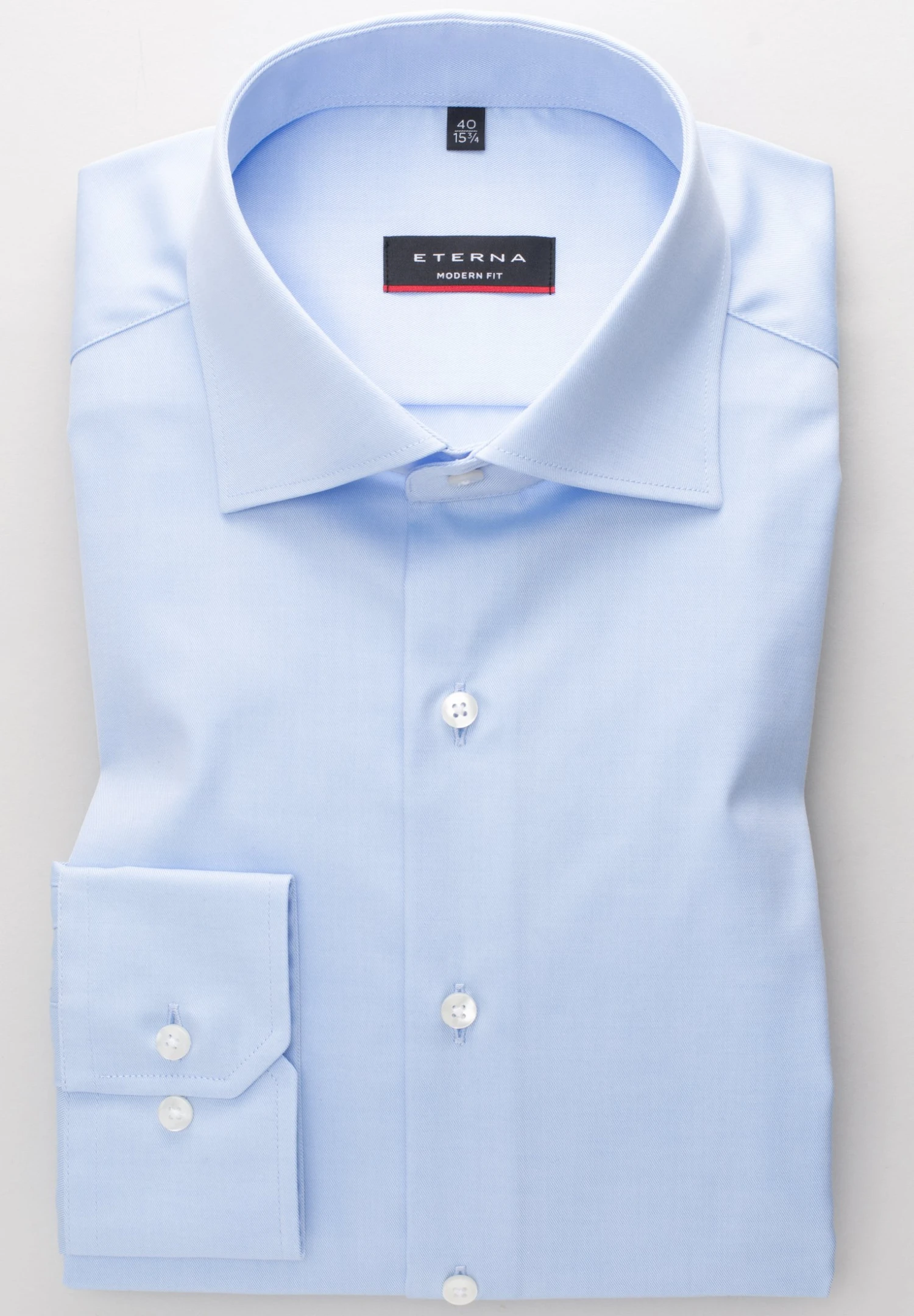 Eterna Langarm Modern Fit - Zakelijk Overhemd - Light Blue 7 Eterna Langarm Modern Fit - Zakelijk Overhemd - Light Blue - Afbeelding 5