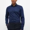 Eterna Struktur Slim Fit - Zakelijk Overhemd - Navy -Eterna d3bf2a1e8de544748835257e18fdb9fe