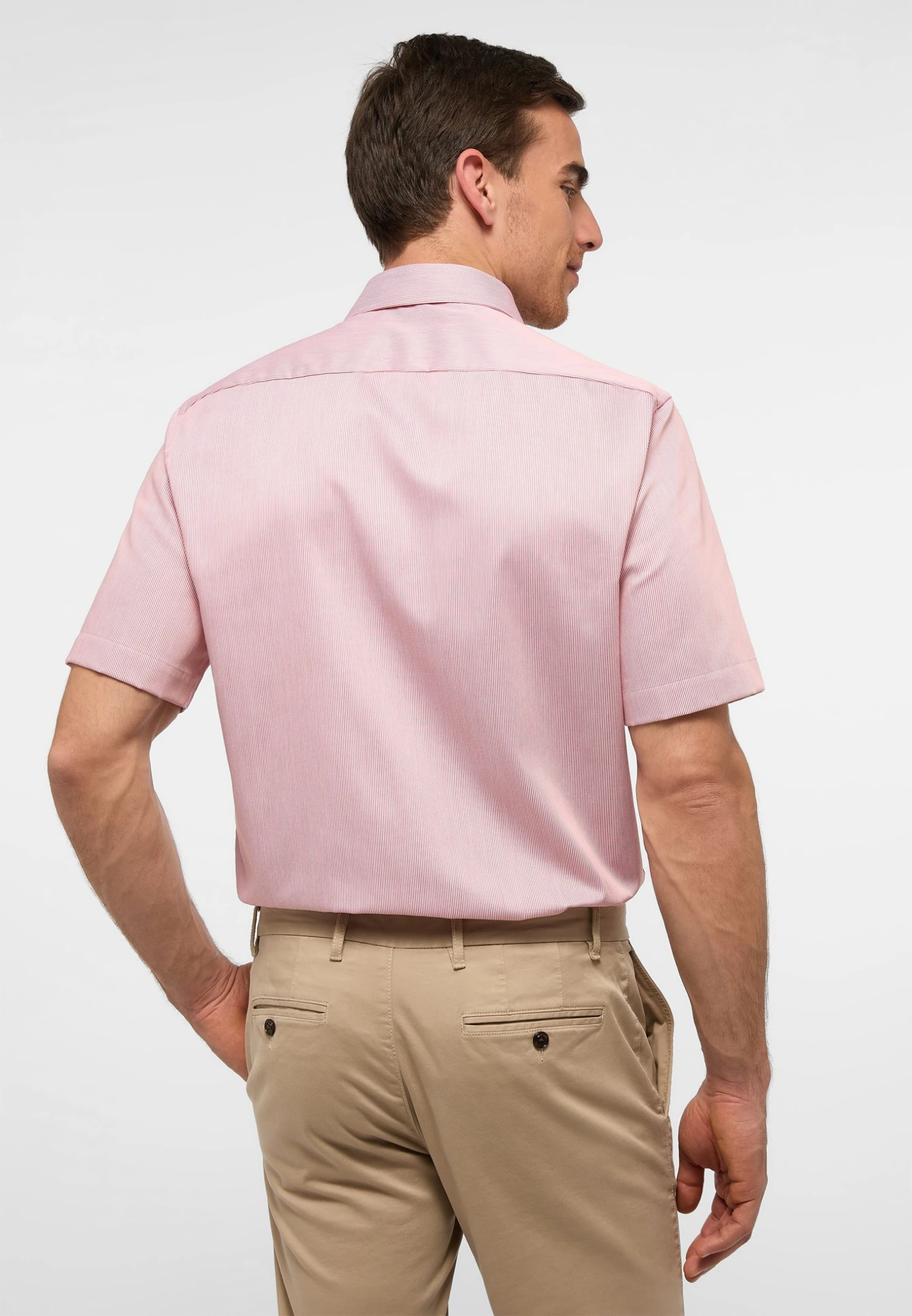 Eterna Gestreiftes Comfort Fit - Overhemd - Rusty Red 4 Eterna Gestreiftes Comfort Fit - Overhemd - Rusty Red - Afbeelding 2