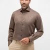 Eterna Struktur-Modern Fit - Overhemd - Taupe -Eterna d3d8acddbbf9476d96b915cc6fcc8d2f