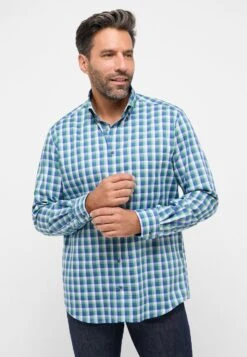 Eterna Pinpoint Comfort Fit - Overhemd - Grün