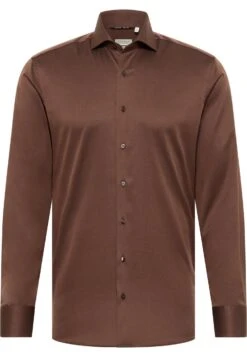 Eterna Cover- Zakelijk Overhemd - Dunkelbraun -Eterna d90d6688e764444ba0b335ff748a7691