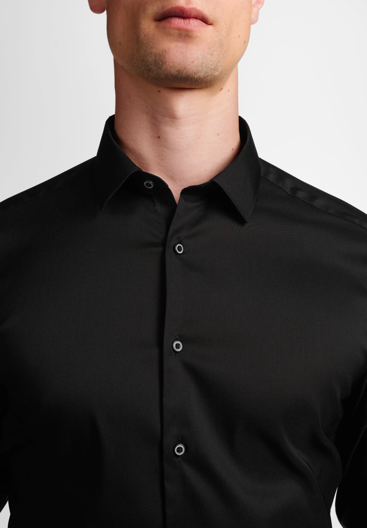 Eterna Langarm Super-Slim - Overhemd - Schwarz 5 Eterna Langarm Super-Slim - Overhemd - Schwarz - Afbeelding 3
