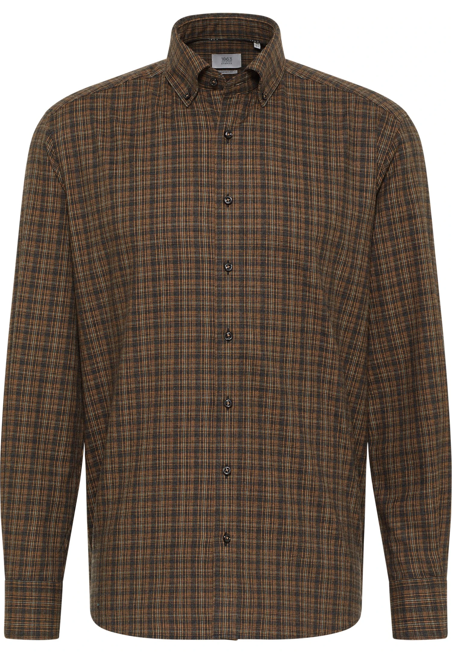 Eterna Kariertes Soft Tailoring Comfort Fit - Overhemd - Cognac 6 Eterna Kariertes Soft Tailoring Comfort Fit - Overhemd - Cognac - Afbeelding 4