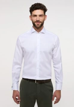 Eterna Strukturiertes Modern Fit - Overhemd - Weiß