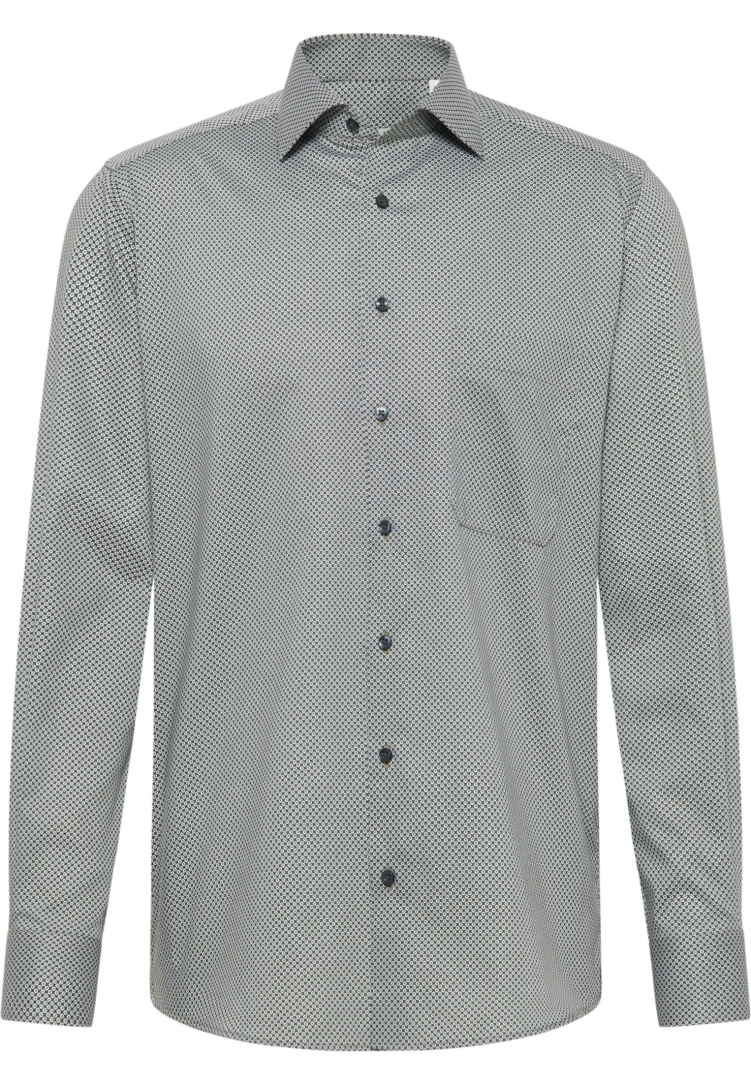 Eterna Print Comfort Fit - Overhemd - Grün 5 Eterna Print Comfort Fit - Overhemd - Grün - Afbeelding 3