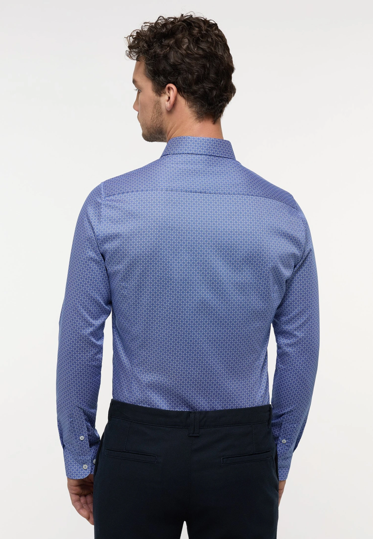 Eterna Bedrucktes Twill Super - Overhemd - Hellblau 4 Eterna Bedrucktes Twill Super - Overhemd - Hellblau - Afbeelding 2