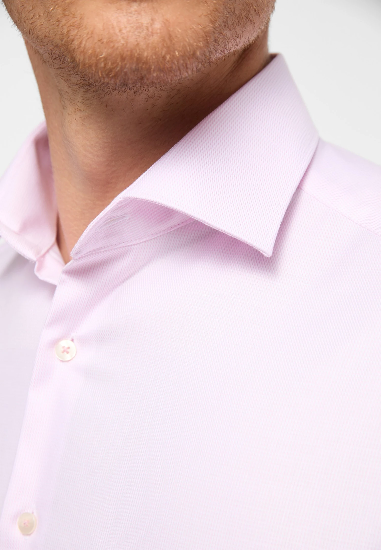 Eterna Strukturiertes Twill Modern Fit - Overhemd - Rosa 5 Eterna Strukturiertes Twill Modern Fit - Overhemd - Rosa - Afbeelding 3