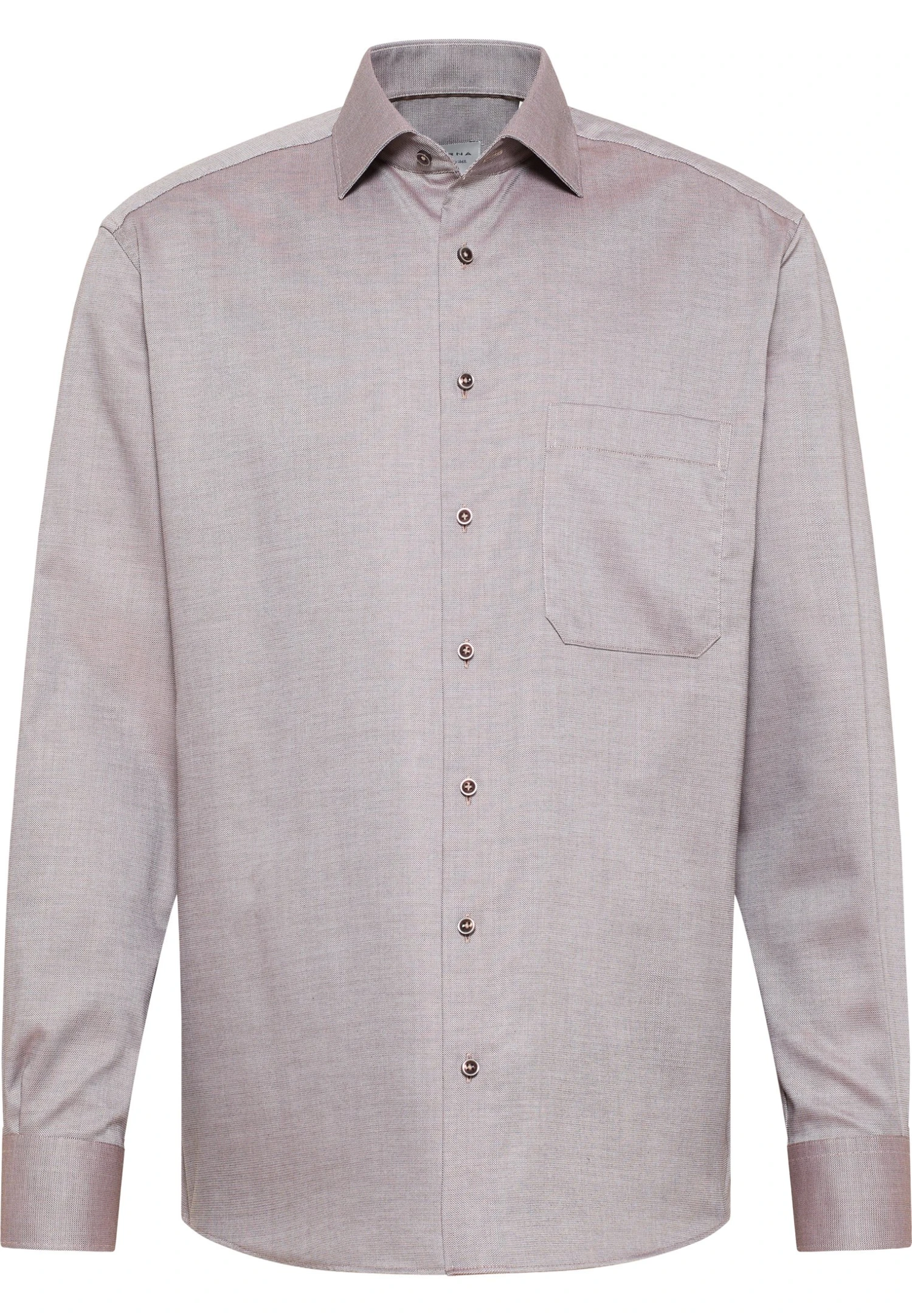 Eterna Struktur Comfort Fit - Overhemd - Braun 6 Eterna Struktur Comfort Fit - Overhemd - Braun - Afbeelding 4