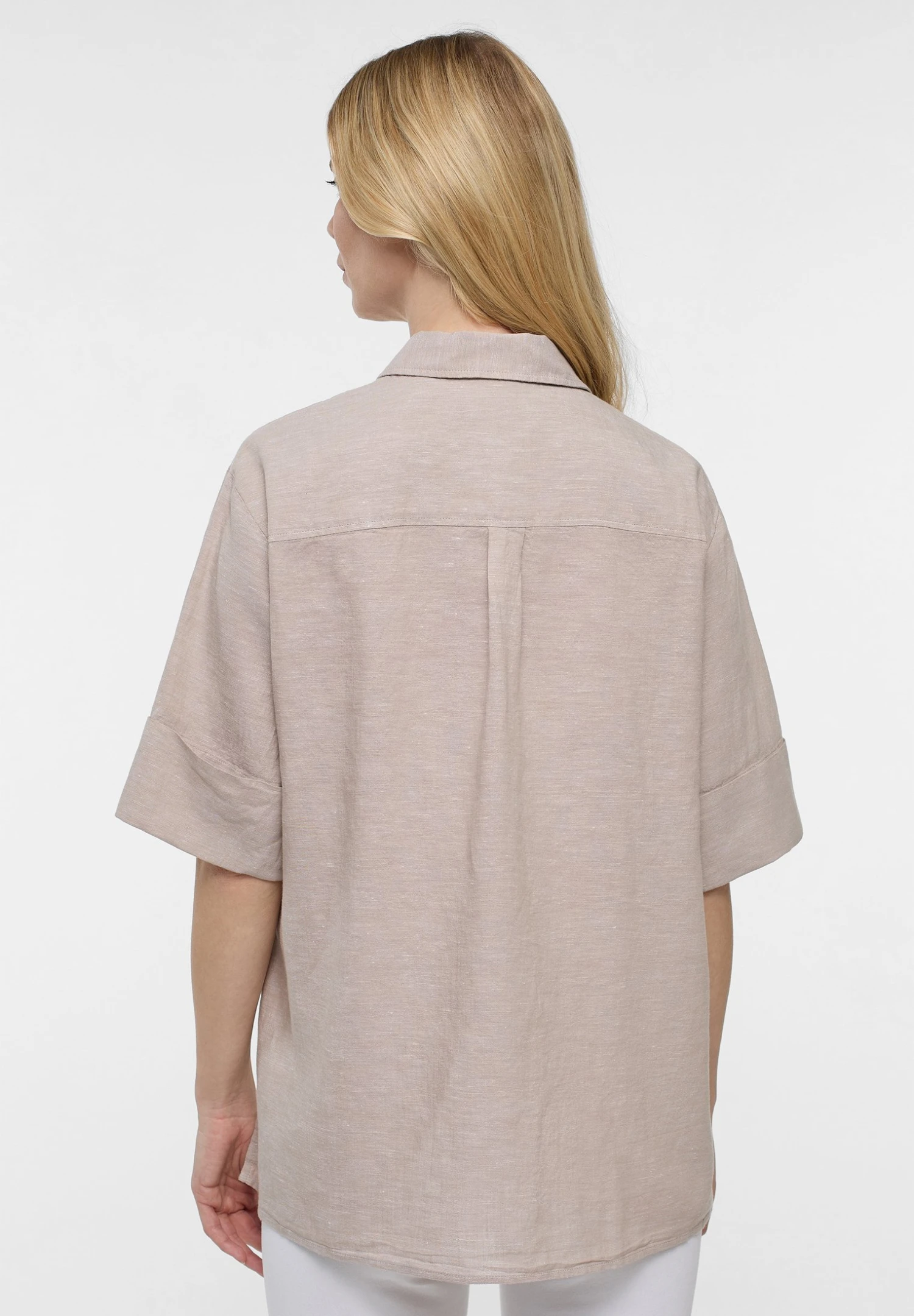 Eterna Even Loose Fit - Overhemdblouse - Sand 4 Eterna Even Loose Fit - Overhemdblouse - Sand - Afbeelding 2