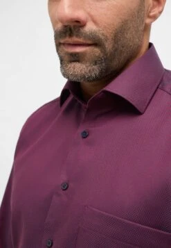 Eterna Struktur Comfort Fit - Zakelijk Overhemd - Bordeaux -Eterna e108c8664d194492b4d87c9030796dd9