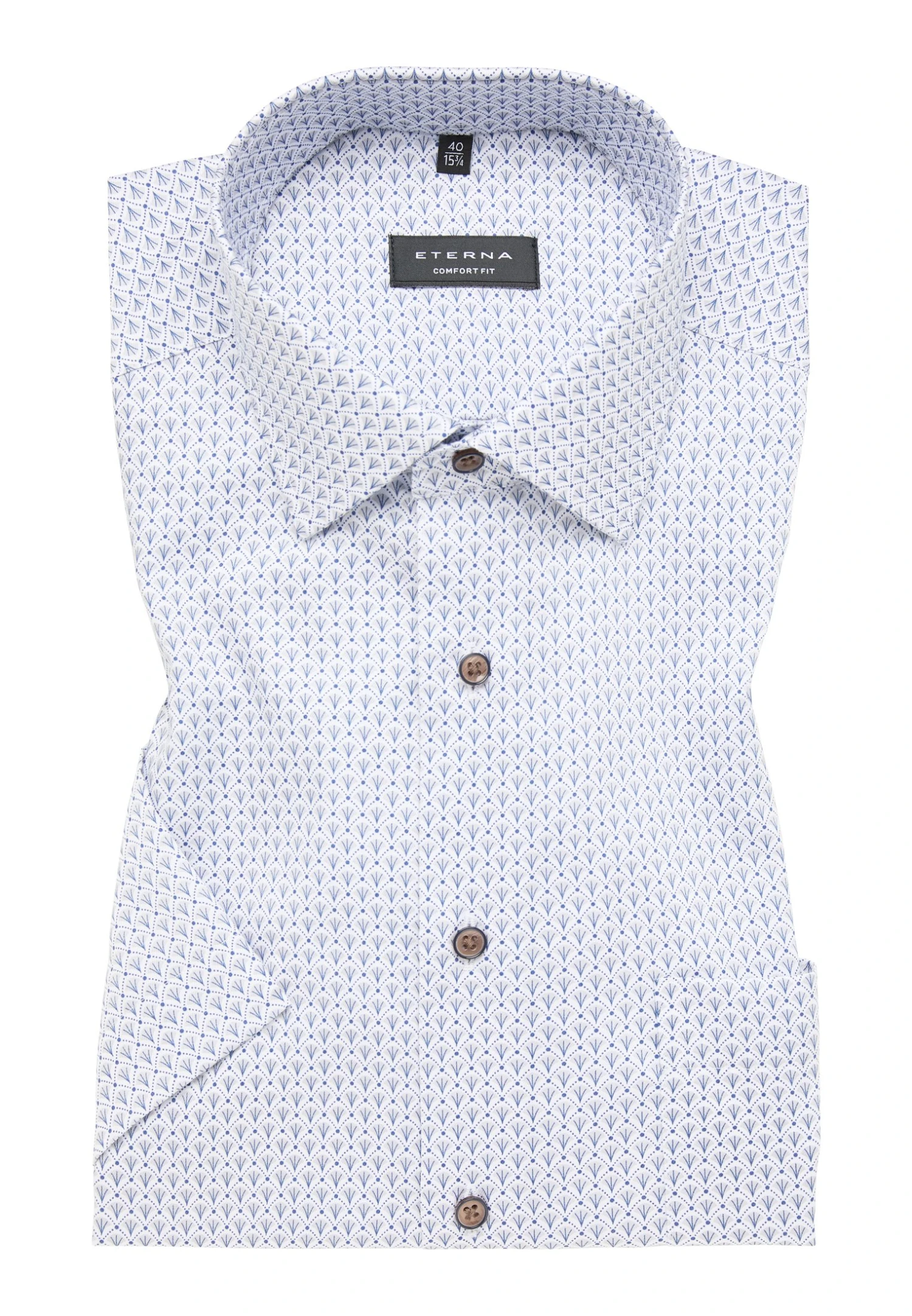 Eterna Bedrucktes Kurzarm Comfort Fit - Overhemd - Sand 8 Eterna Bedrucktes Kurzarm Comfort Fit - Overhemd - Sand - Afbeelding 6