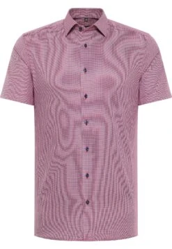 Eterna Strukturiertes Kurzarm Slim Fit - Overhemd - Rot -Eterna e239a191d4ec446e87852a25cffdc389