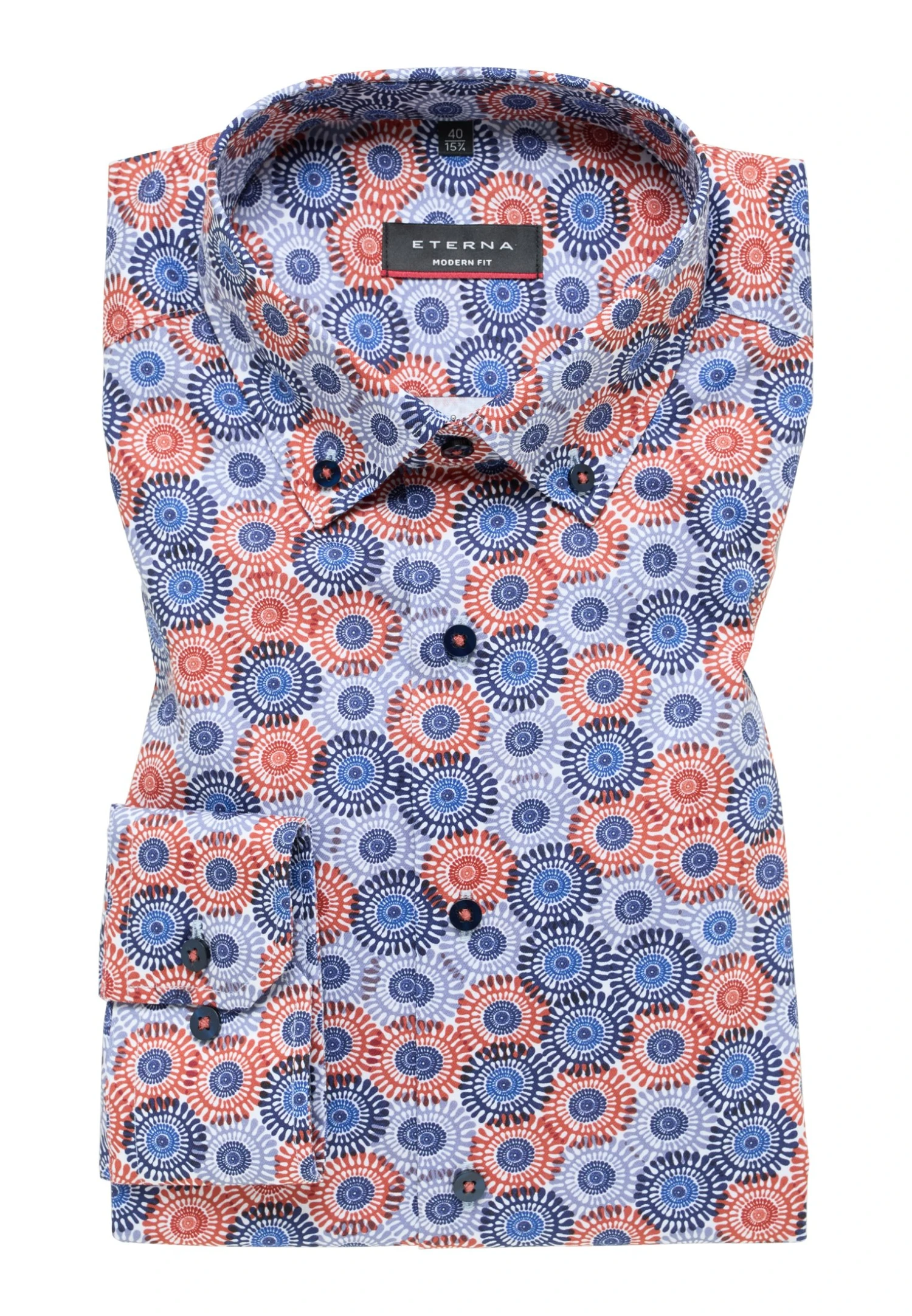 Eterna Bedrucktes Twill Modern Fit - Overhemd - Rot 7 Eterna Bedrucktes Twill Modern Fit - Overhemd - Rot - Afbeelding 5