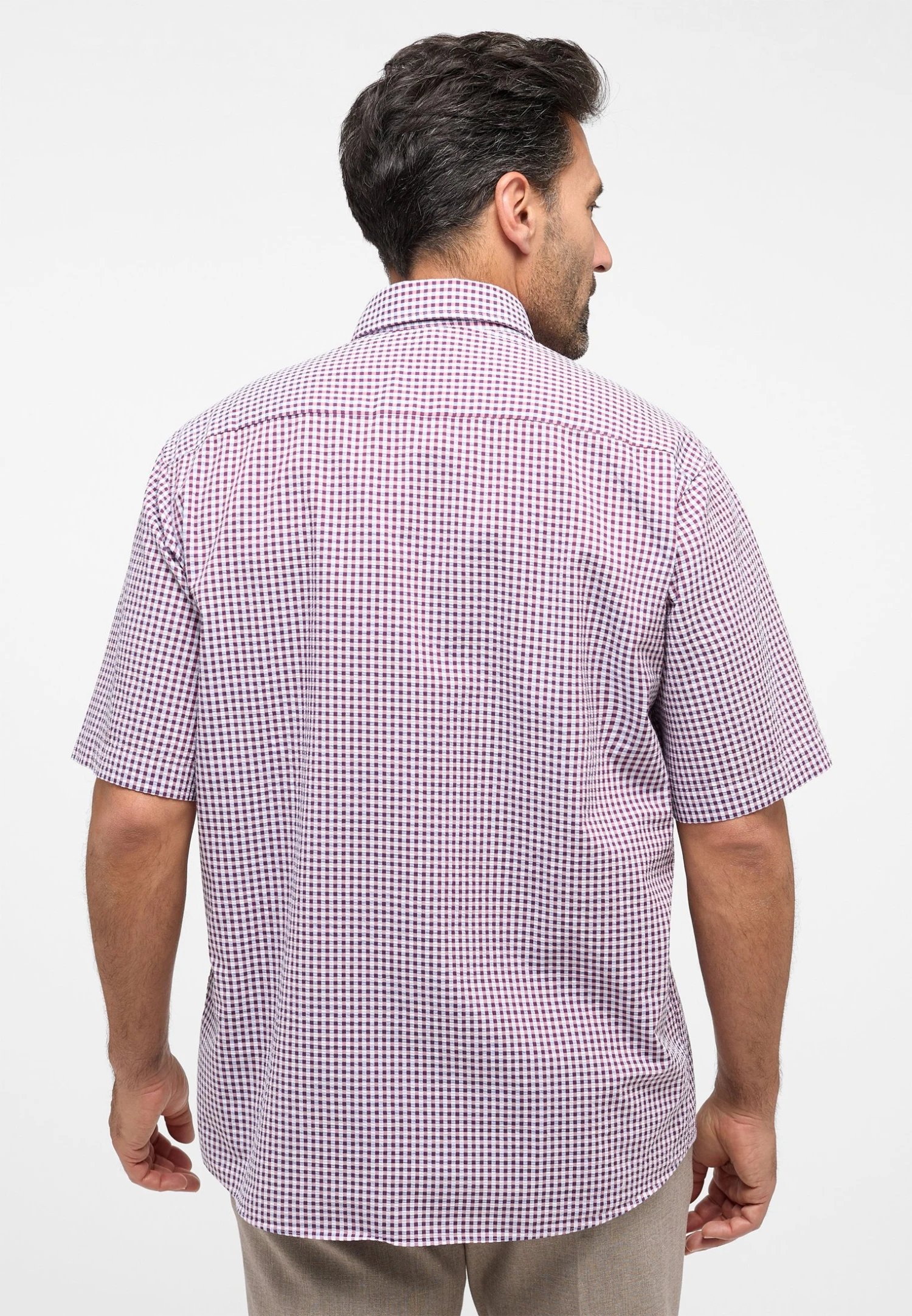 Eterna Seersucker Comfort Fit - Overhemd - Rot 4 Eterna Seersucker Comfort Fit - Overhemd - Rot - Afbeelding 2