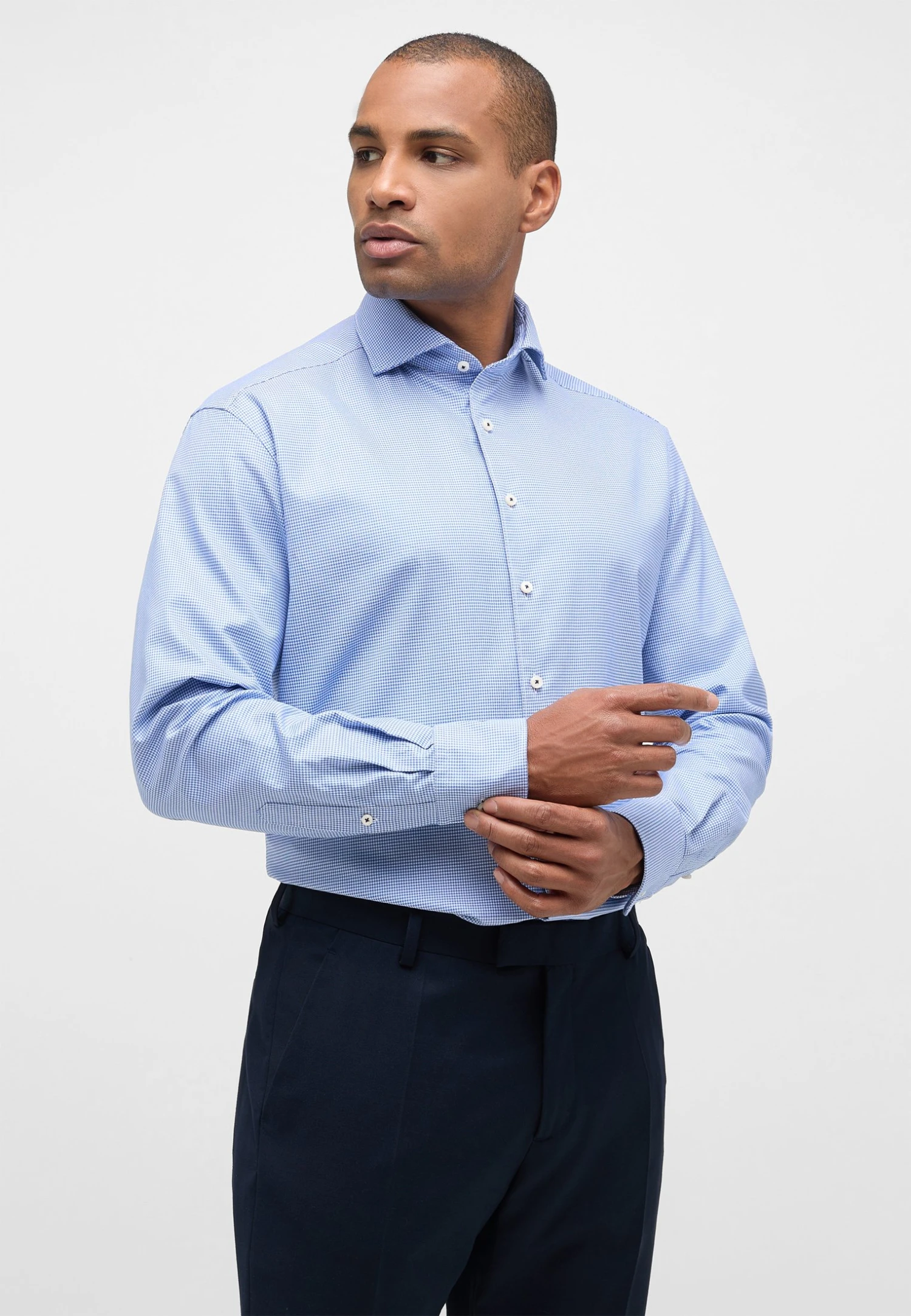 Eterna Kariertes Soft TailoringComfort Fit - Zakelijk Overhemd - Blau 3 Eterna Kariertes Soft TailoringComfort Fit - Zakelijk Overhemd - Blau