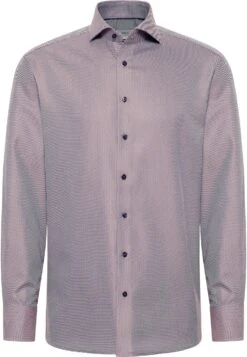 Eterna Struktur Modern Fit - Zakelijk Overhemd - Dunkelrot -Eterna e3edead39c9442bab91a2f2b3a6a9e68