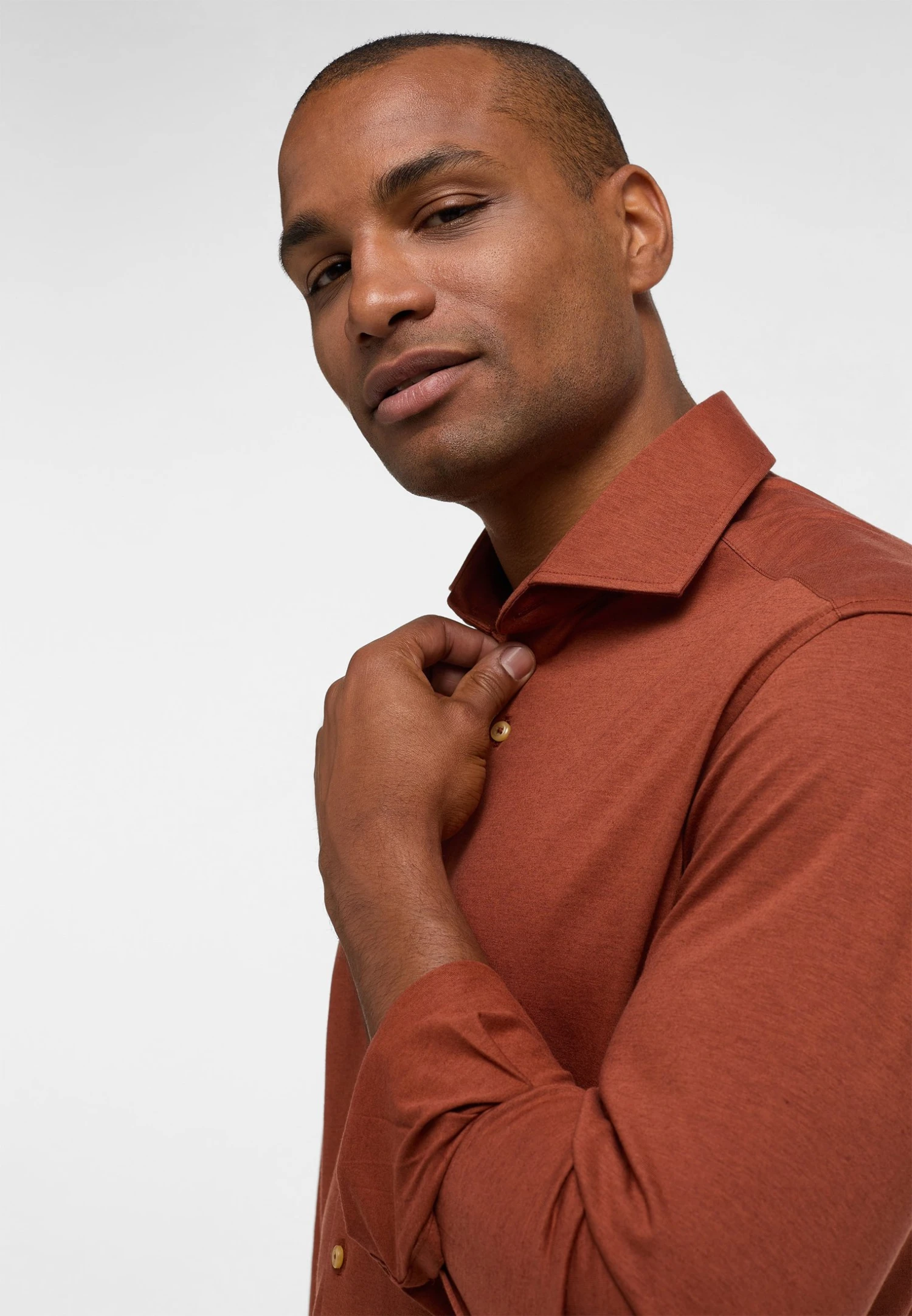Eterna Soft Tailoring Comfort Fit - Overhemd - Terracotta 5 Eterna Soft Tailoring Comfort Fit - Overhemd - Terracotta - Afbeelding 3