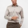 Eterna Modern Fit- Zakelijk Overhemd - Taupe 2 Eterna Modern Fit- Zakelijk Overhemd - Taupe -Eterna e63cb4dbe1c64bcdabbaad624a30038f