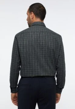 Eterna Kariertes Soft Tailoring Comfort Fit - Overhemd - Anthrazit -Eterna e665253effdd46798e89532221365c14
