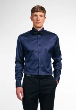 Eterna Slim Fit - Zakelijk Overhemd - Marineblau