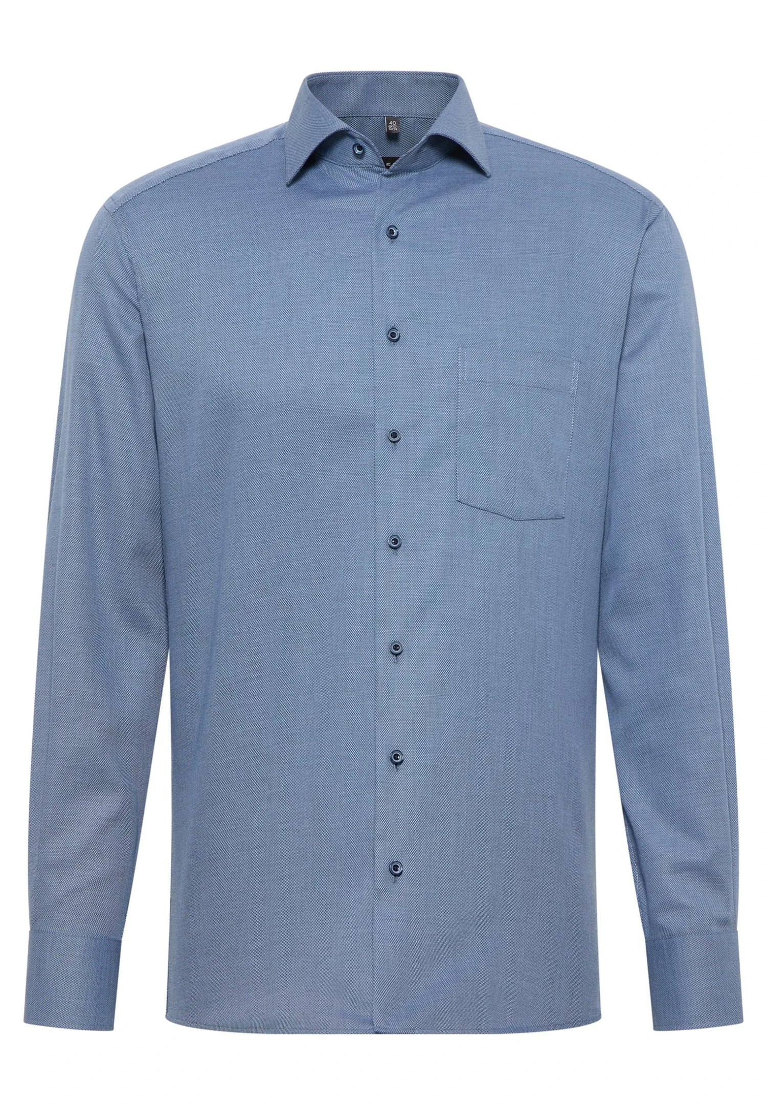 Eterna Struktur Modern Fit - Overhemd - Denim 6 Eterna Struktur Modern Fit - Overhemd - Denim - Afbeelding 4