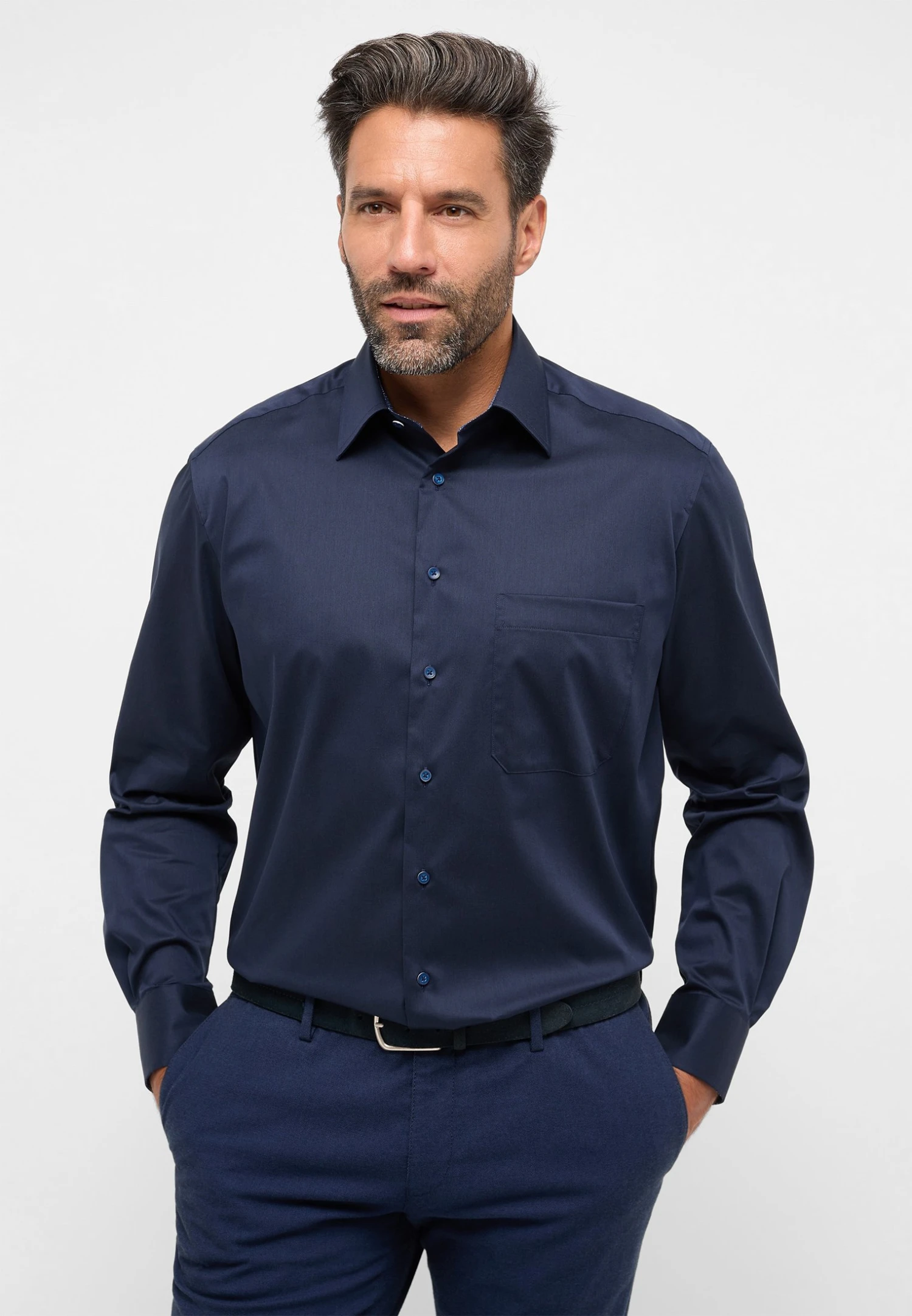 Eterna Performance Comfort Fit - Overhemd - Navy 3 Eterna Performance Comfort Fit - Overhemd - Navy