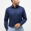 Eterna Struktur Comfort Fit - Zakelijk Overhemd - Navy 1 Eterna Struktur Comfort Fit - Zakelijk Overhemd - Navy -Eterna e94d0389219546669ebb844876b6eda9