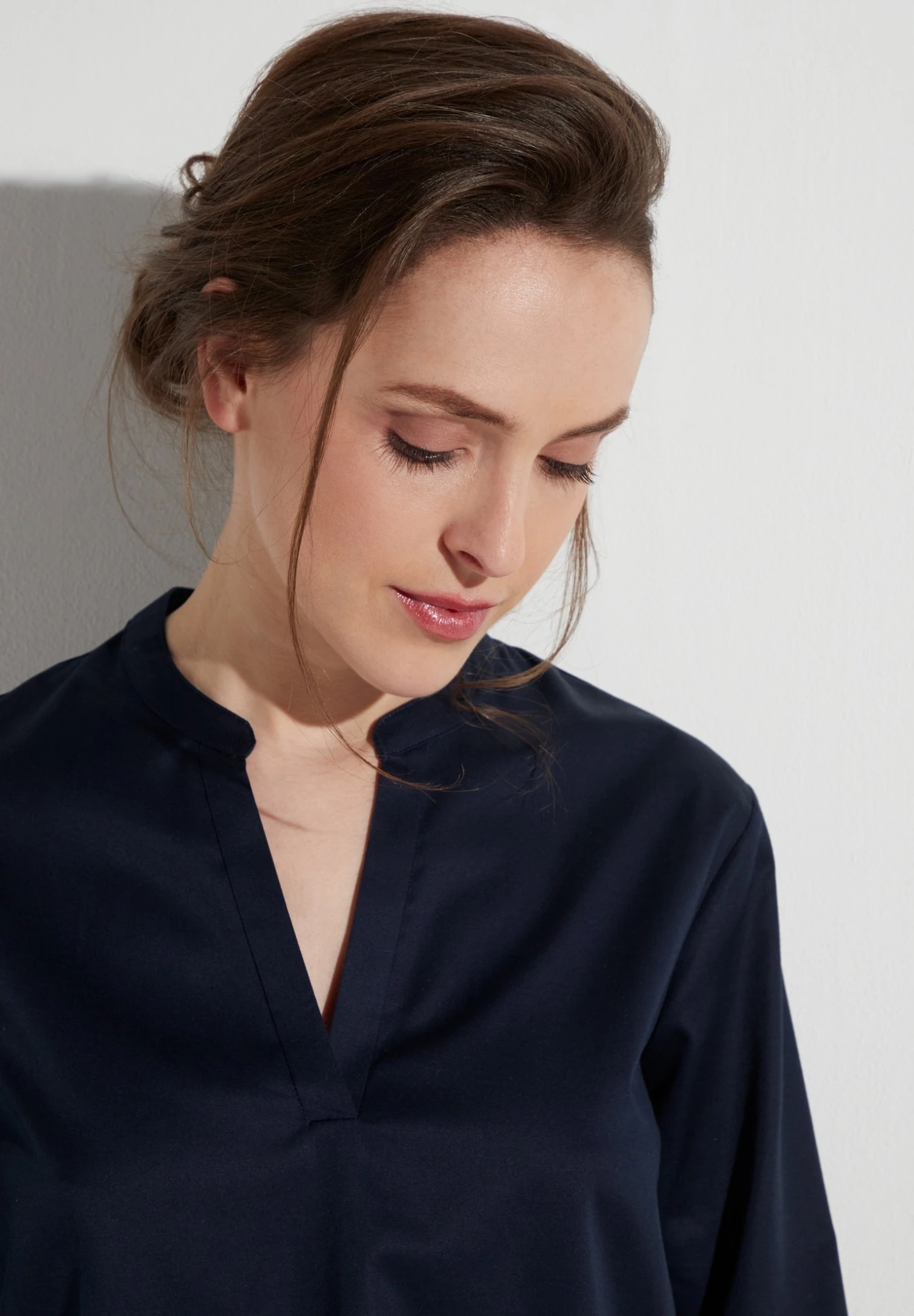 Eterna Langarm Modern Classic - Tuniek - Marine 5 Eterna Langarm Modern Classic - Tuniek - Marine - Afbeelding 3