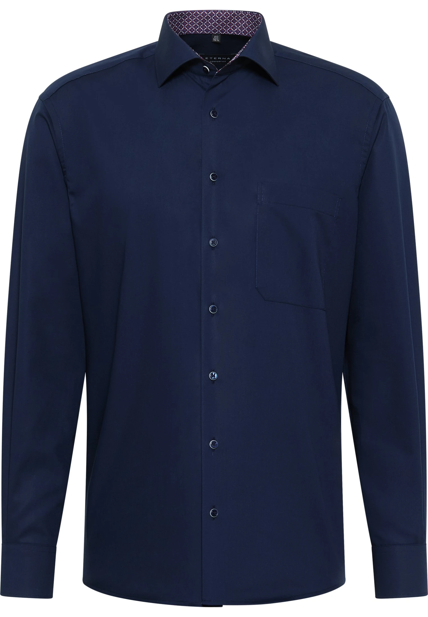 Eterna Comfort Fit - Overhemd - Navy 6 Eterna Comfort Fit - Overhemd - Navy - Afbeelding 4