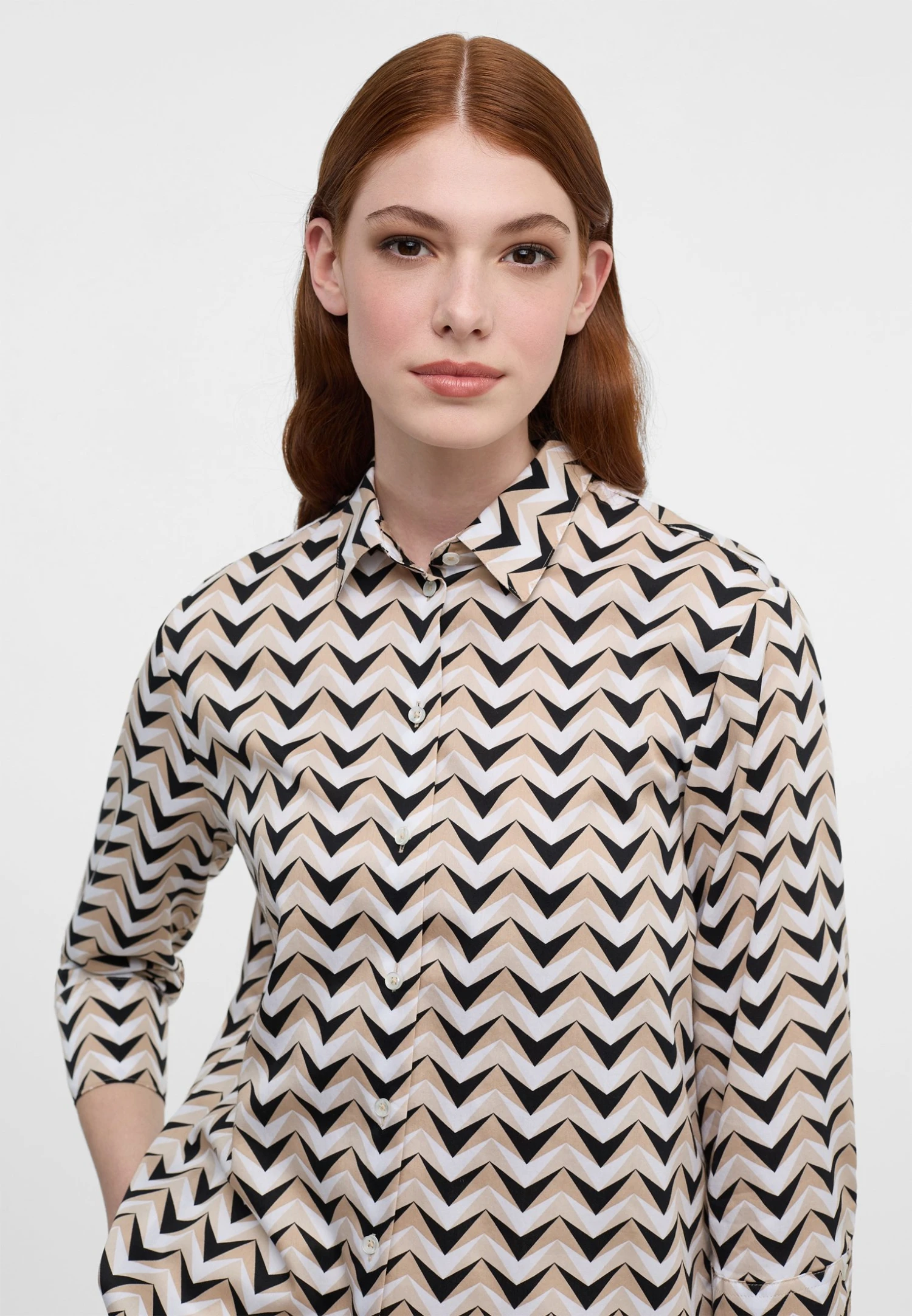 Eterna Overhemdblouse - Sand 5 Eterna Overhemdblouse - Sand - Afbeelding 3