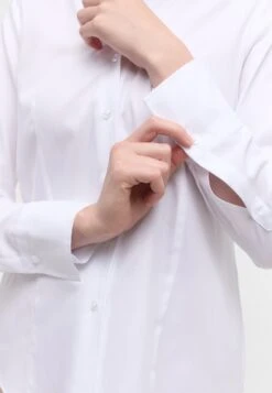 Eterna Jacquard Regular Fit - Overhemdblouse - Weiß -Eterna eb7c5384f9ff4034aa2cb010c8cbc337